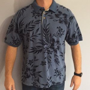 Short Sleeve Polo Hawaiian Shirt - Size M